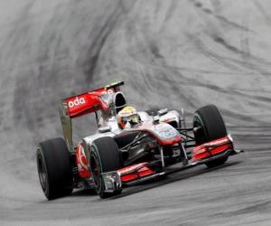 пазл Льюис Хэмилтон - McLaren - Сепанг 2010